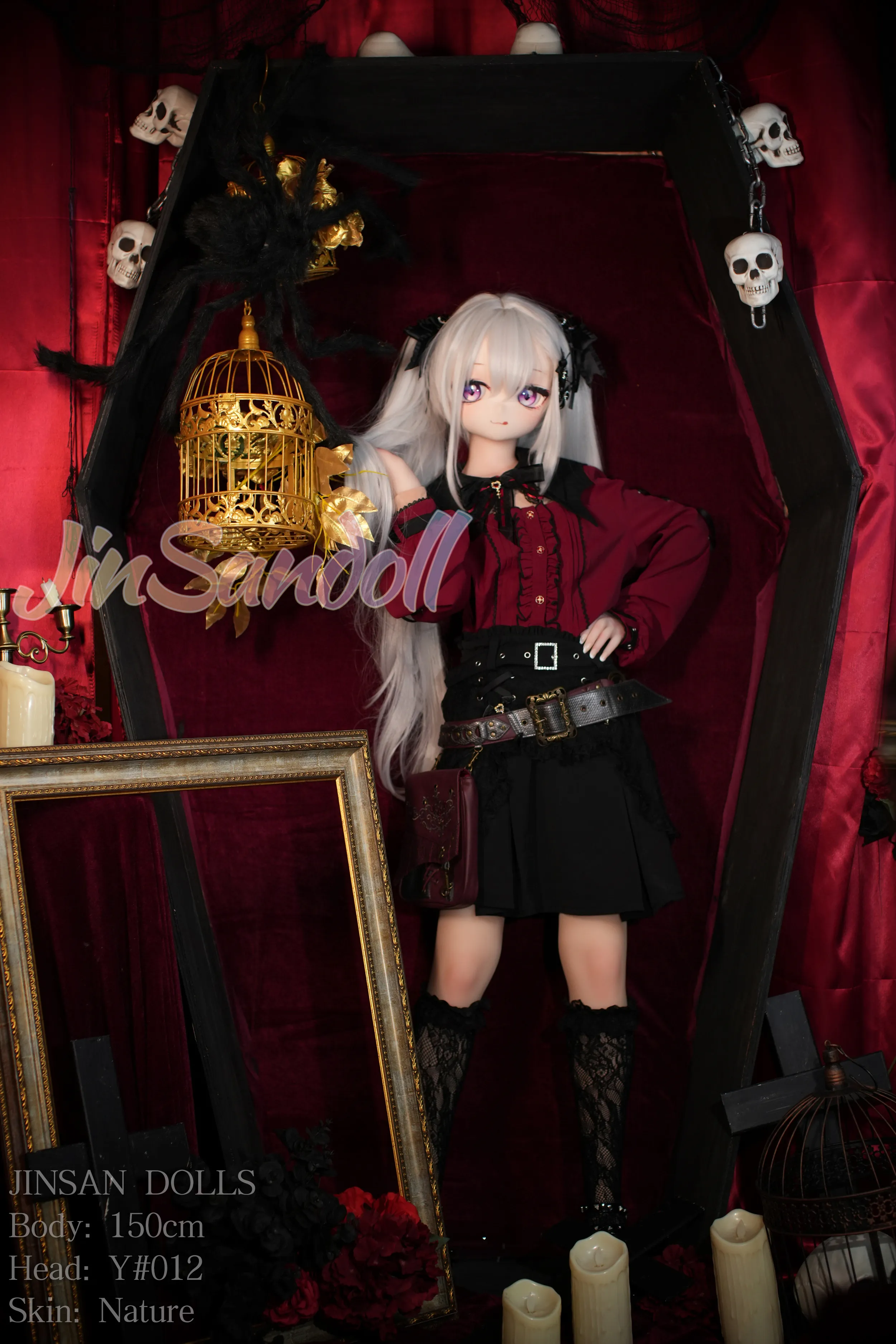 150cm (4ft11) A-Cup Anime lifelike love doll PVC head sculpt + S-TPE body Sex Doll Head #Y012